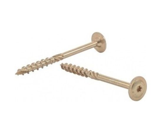 Шуруп Rusconnect CT 06100 с/нарез. д/дерева, прессшайба 6х100 100 шт. Желтый цинк 320610 