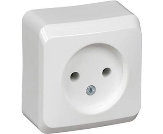 Розетка Schneider Electric 1-м ОП Этюд 16А IP20 без заземления, белая PA16-001B 