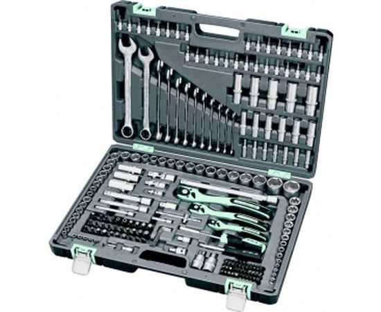 Набор инструмента 1/4", 3/8", 1/2", CrV, S2, усиленный кейс, 216шт STELS 14115 