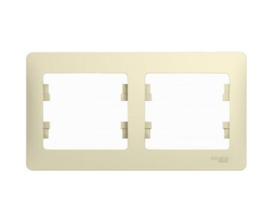 Рамка Schneider Electric 2-местная GLOSSA горизонтальная, бежевая SchE GSL000202 