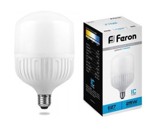 Светодиодная лампа FERON LB-65 25W, 230V, E27, 6400K 25887 