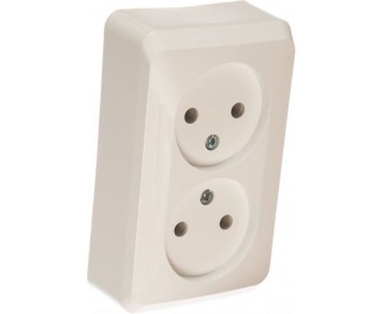 Двухместная розетка Schneider Electric ОП Этюд 16А IP20 без заземл. белая PA16-005B 