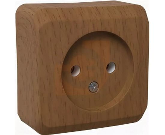 Розетка Schneider Electric 1-м ОП Этюд Дача 16А IP20 без заземления, бук PA16-001T 