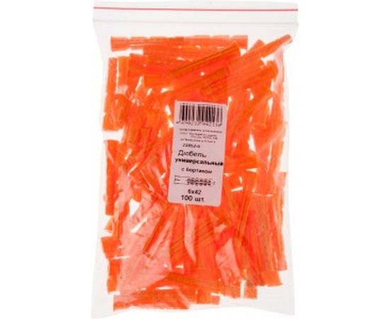 Универсальный дюбель Хортъ с бортиком 6х42 мм 100 шт. 23852-0 