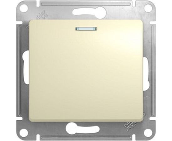 Механизм переключателя Schneider Electric 1-клавишный GLOSSA с подсветкой,бежевый SchE GSL000263 