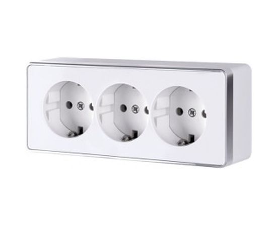 Тройная розетка с заземлением и шторками Werkel WL15-02-05 a041179 