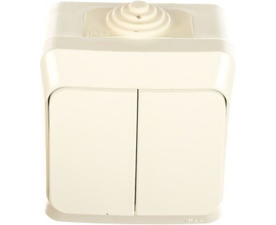 Выключатель Schneider Electric 2-клавишный, ОП Этюд 10А IP44 белый SchE BA10-042B 