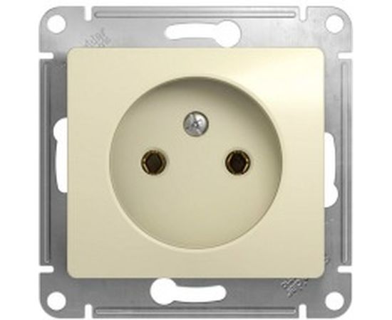 Механизм розетки Schneider Electric 1-м СП Glossa 16А IP20 без заземления, бежевый GSL000241 