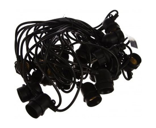 Гирлянда FERON 230V 20 E27 черный, шаг 50cm, IP 65, 13м +3м шнур, CL50-13 29885 