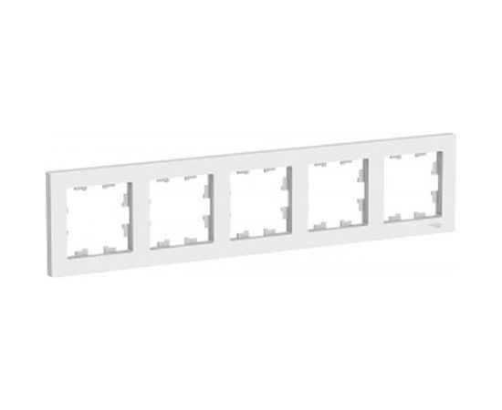 Рамка Schneider Electric 5-м ATLAS DESIGN универсальная, белая ATN000105 