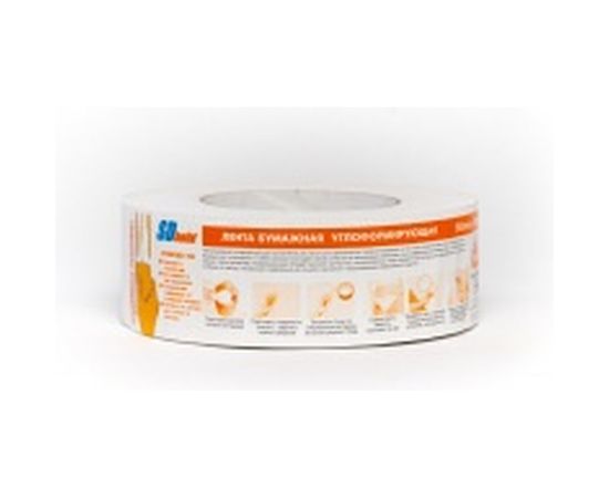 Бумажная углоформирующая лента SDM Sdbuild для стыков гипсокартона 50мм х 50 м 00-00001332 