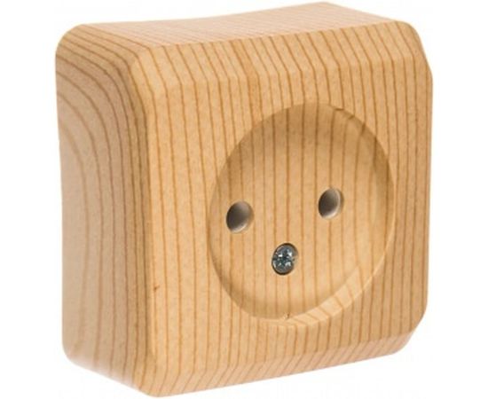 Розетка Schneider Electric 1-м ОП Этюд Дача 16А IP20 без заземления, сосна PA16-001D 