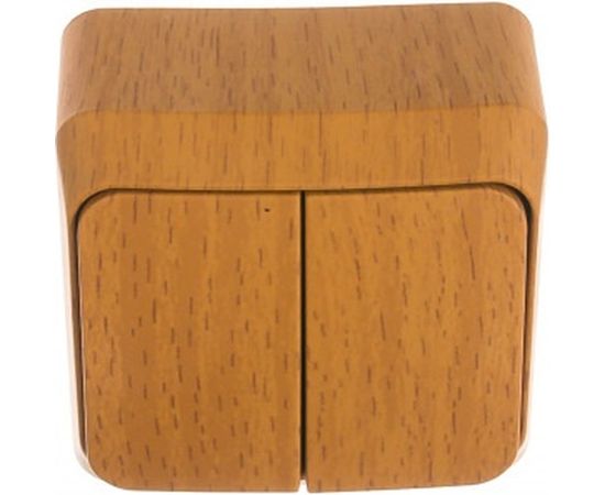 Выключатель Schneider Electric 2-клавишный ОП Этюд Дача 10А бук SchE BA10-002T – изображение 2