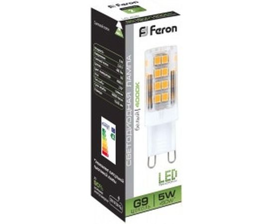 Светодиодная лампа G9 5W 4000K Feron LB-432 25770 – изображение 2