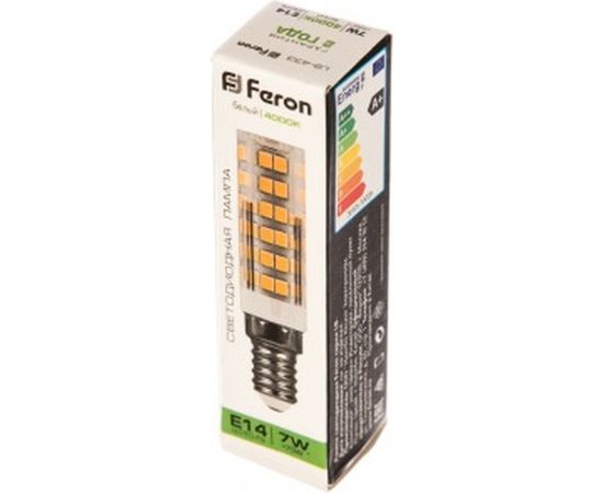 Светодиодная лампа FERON 7W 230V E14 4000K, LB-433 25899 – изображение 2