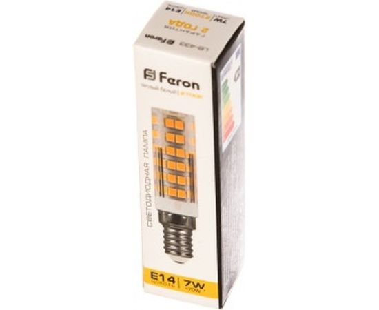 Светодиодная лампа FERON 7W 230V E14 2700K, LB-433 25898 – изображение 2