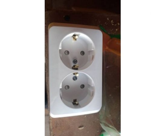 Двухместная розетка Schneider Electric ОП Этюд 16А защ. шторки, с заземлением, белая PA16-008B – изображение 7