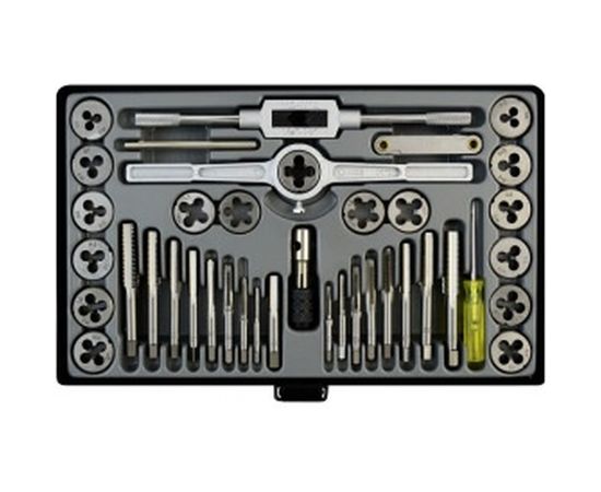 Набор метчиков и плашек М3-12 WIEDERKRAFT 40 предметов, метрическая резьба WDK-DTM3040 