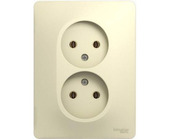 Розетка Schneider Electric 2-м GLOSSA без заземления, бежевая SchE GSL000220 
