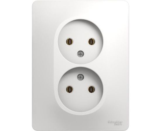 Розетка Schneider Electric 2-м GLOSSA без заземления, белая SchE GSL000120 