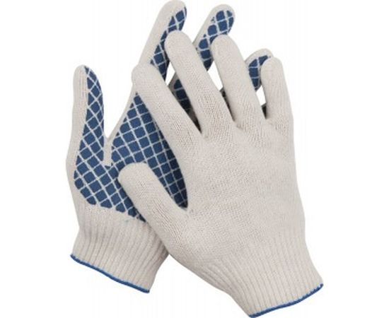 Трикотажные перчатки DEXX, 7 класс, х/б, обливная ладонь 114001 