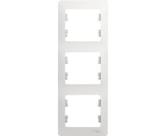 Рамка Schneider Electric 3-местная GLOSSA вертикальная, белая SchE GSL000107 