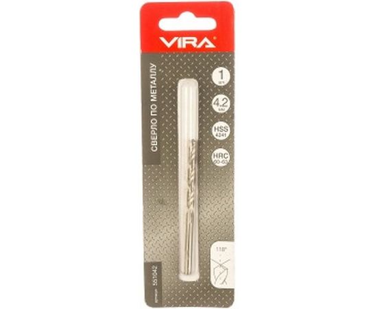 Сверло по металлу (4.2х75х43 мм) Vira 551042 – изображение 2