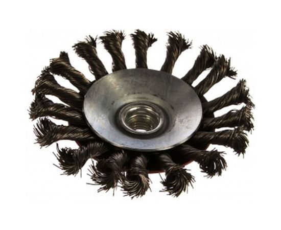 Кордщетка радиальная витая с наклоном (115 мм; М14) для МШУ REDVERG 6623619 – изображение 2