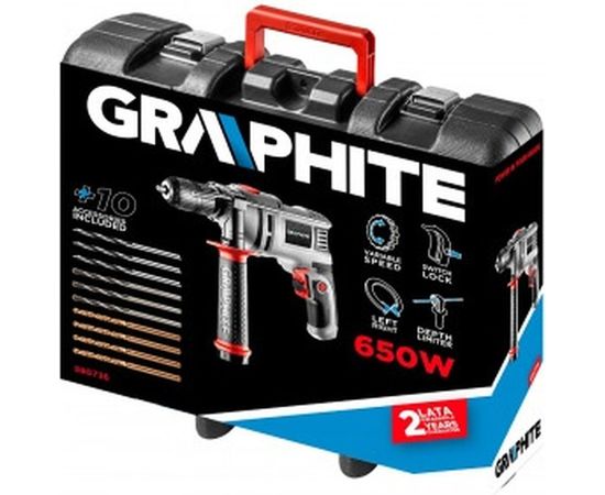 Ударная дрель GRAPHITE 58G736 – изображение 3