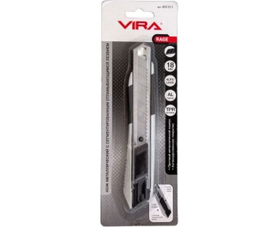 Нож с сегментированным лезвием Vira RAGE Auto lock, 18 мм 831311 – изображение 7