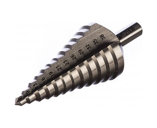 Сверло ступенчатое (6-38 мм; 12 ступеней; ход 5 мм) по металлу Энкор 21638 