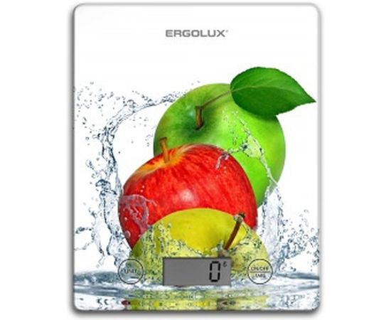 Кухонные весы ERGOLUX ELX-SK02-С01 белые, яблоки до 5 кг, 195*142 мм 13602 