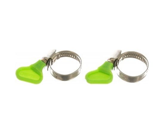 Металлические хомуты СИБРТЕХ, элемент крепления с формой ключа, 16-25мм, 2 шт 47650 