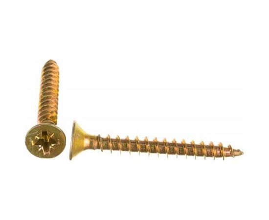 Шуруп, жёлтый цинк Крепежная техника 6,0х 50 100шт 431404 БК 