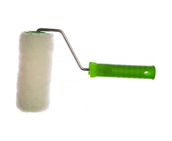 Валик СИБРТЕХ из натурального меха с ручкой, 150 мм, ворс 12 мм, D - 48 мм 80122 