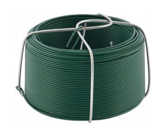 Проволока с ПВХ покрытием СИБРТЕХ зеленая 0,9мм длина 50м 47770 