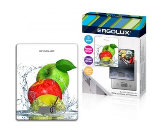 Кухонные весы ERGOLUX ELX-SK02-С01 белые, яблоки до 5 кг, 195*142 мм 13602 – изображение 2