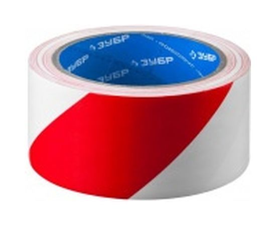 Разметочная клейкая лента ЗУБР Профессионал, цвет красно-белый, 50мм х 25м 12248-50-25 – изображение 2