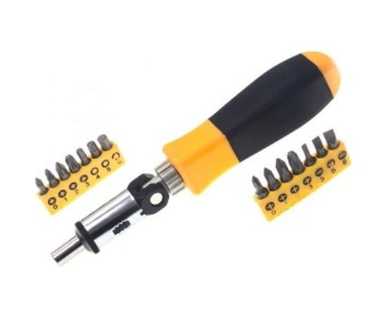 Реверсивная отвертка с шарниром со вставками 15пр. Энкор 19861 – изображение 2