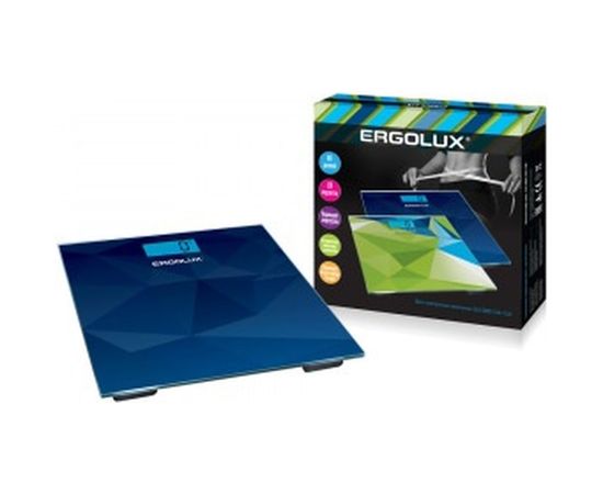 Напольные весы ERGOLUX ELX-SB03-C45 абстракция синяя до 180 кг, LED подсветка 13434 – изображение 2