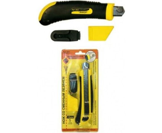 Нож со сменным лезвием 18 мм 1/12/48 Энкор 9667 – изображение 2