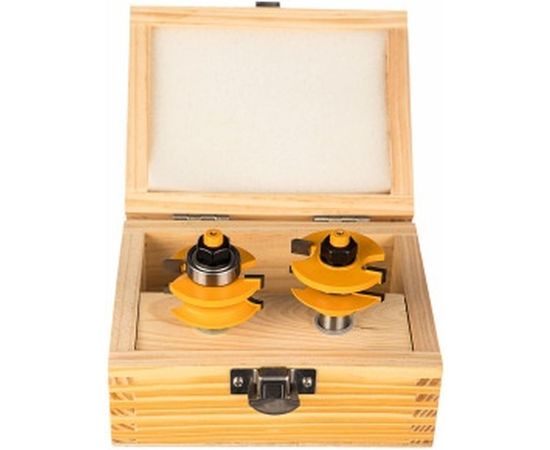 Набор фрез комбинированных рамочных (2 шт; 41.3х23 мм; R 12 мм; хвостовик 12 мм) по дереву Энкор 9340 – изображение 2