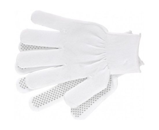 Перчатки Россия нейлон, ПВХ точка, 13 класс, белые, XL 67847 
