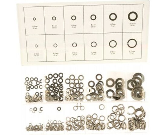 Набор шайб и гроверов СИБРТЕХ 350 предметов 47614 