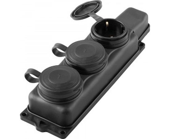 Переносная штепсельная розетка STEKKER трёхместная, 230В 16А IP44 RST16-23-44 РП 16-334 32739 