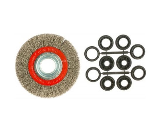 Щетка дисковая с гофрированной нержавеющей проволокой Эксперт 547 (150х32 мм; 12.7/16/19/22/25 мм) Профоснастка 20805005 – изображение 2