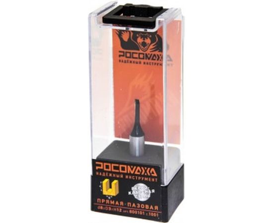 Фреза прямая пазовая серия 1001 (3x12 мм; хвостовик 8 мм) Росомаха 800101 – изображение 2