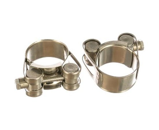 Металлические хомуты СИБРТЕХ, силовые, 26-28мм, ширина 18мм, шарнирный, W4, 2шт 475093 – изображение 2