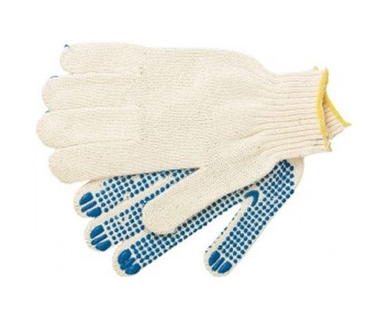 Перчатки Россия х/б, ПВХ точка, 6 пар в упаковке 67717 – изображение 2