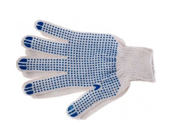 Перчатки Россия х/б, ПВХ точка, 6 пар в упаковке 67717 – изображение 3